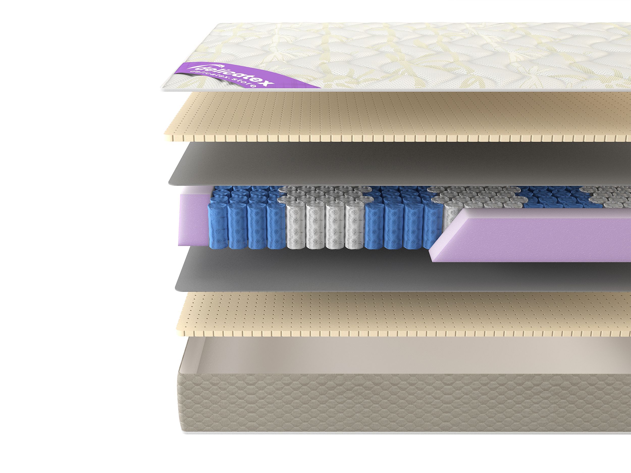 Фотография Анатомический матрас мягкий пружинный с латексом 120x200x20 Innova Touch multi от магазина Delicatex