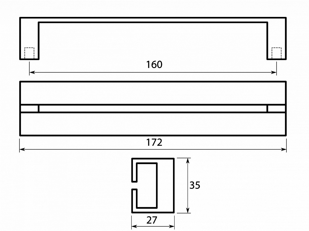 Фотография Ручка Eureka 1234, 160мм, цвет  хром (комплект - 4 шт.) от магазина Delicatex