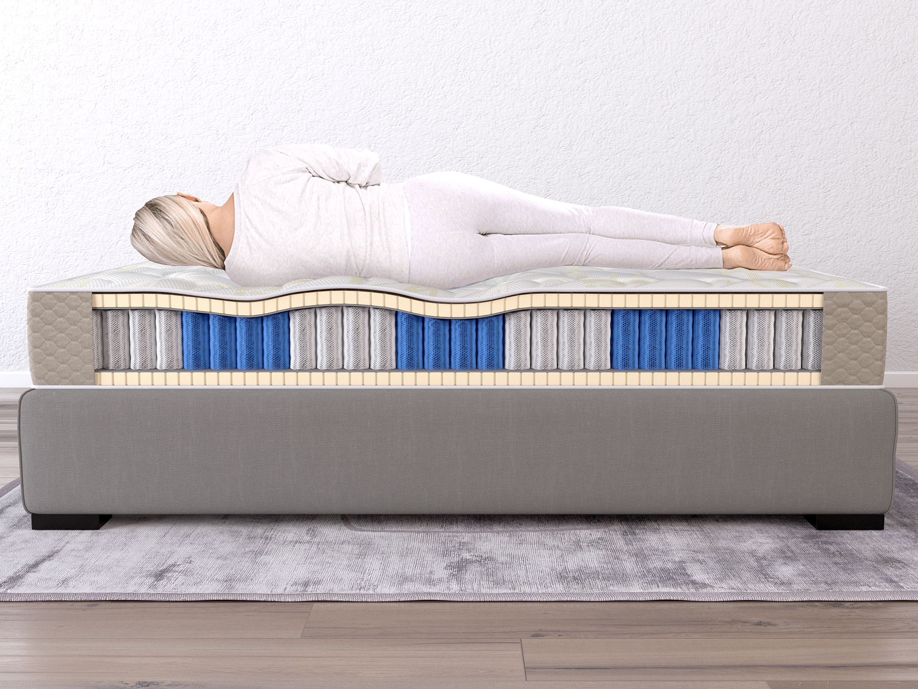 Фотография Анатомический матрас мягкий пружинный с латексом 120x200x20 Innova Touch multi от магазина Delicatex