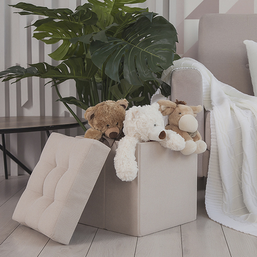 Фотография Дели - пуф складной Delicatex (светло-бежевый) от магазина Delicatex