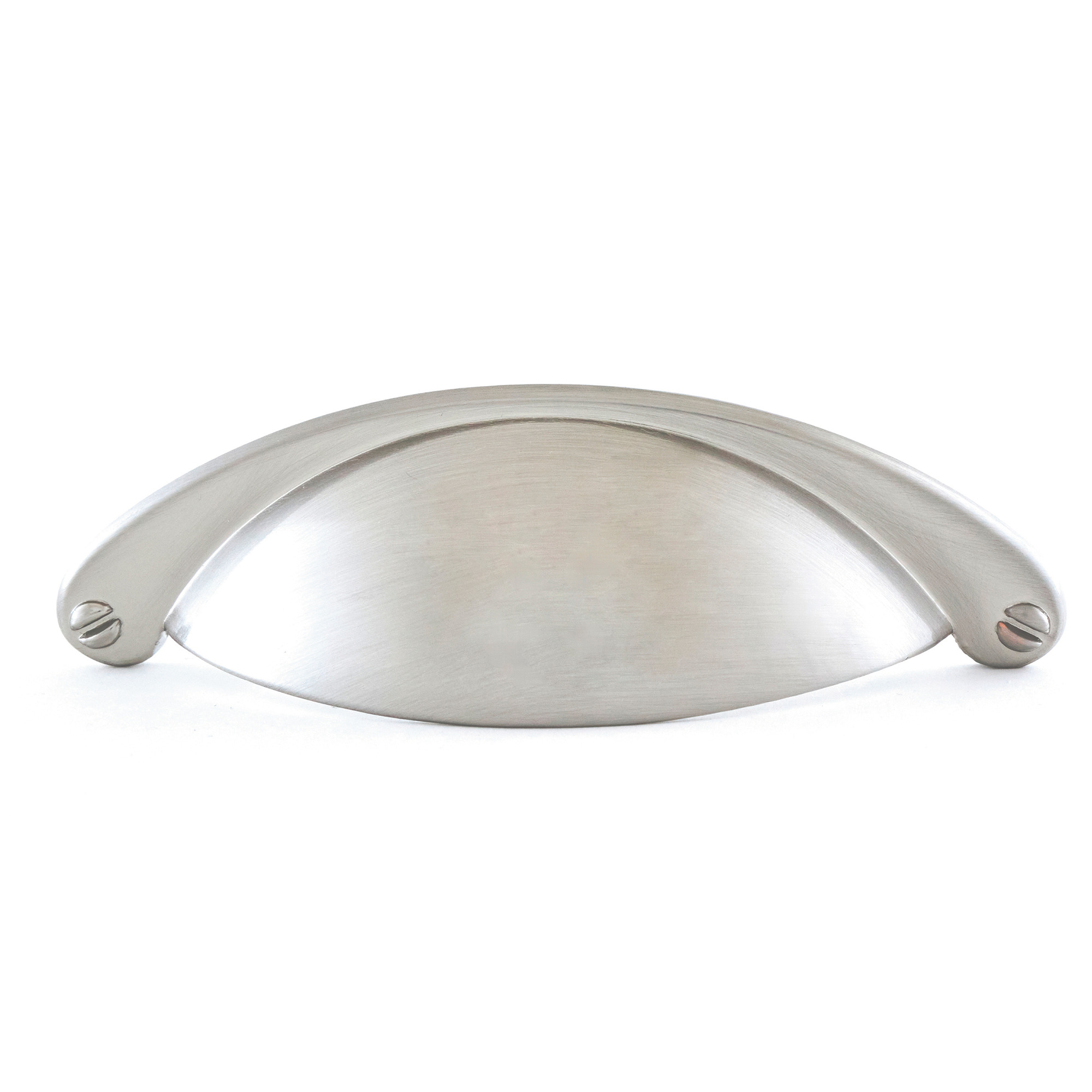 Фотография Ручка-ракушка 203 м.ц.64 мм замак брашированный никель (комплект - 4 шт.) от магазина Delicatex