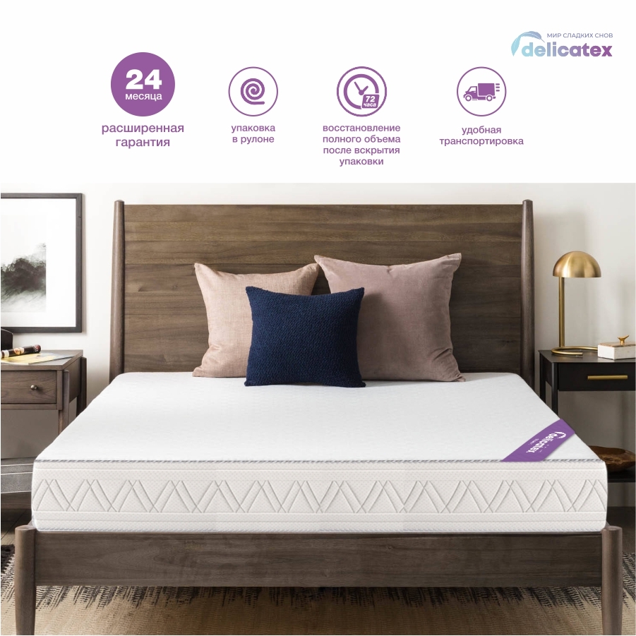 Фотография Матрас пружинный в скрутке Harmoni multi 160x200x19, мягкий от магазина Delicatex