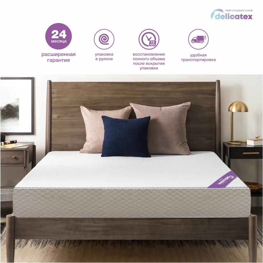 Фотография Анатомический матрас средней жесткости пружинный двусторонний 90x190x20 Optima Cocos от магазина Delicatex
