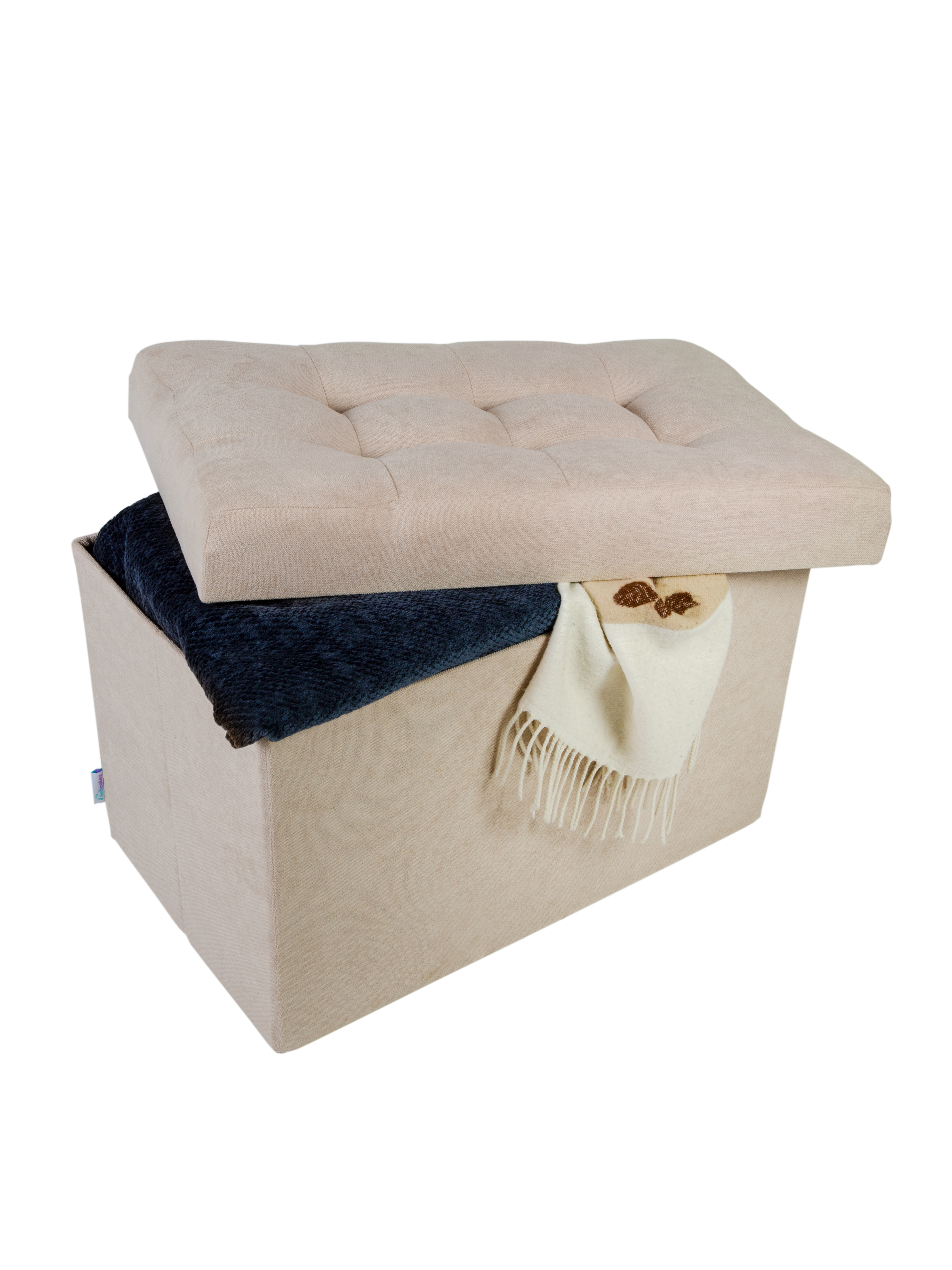 Фотография Дели - пуф складной средний Delicatex (светло-бежевый) от магазина Delicatex