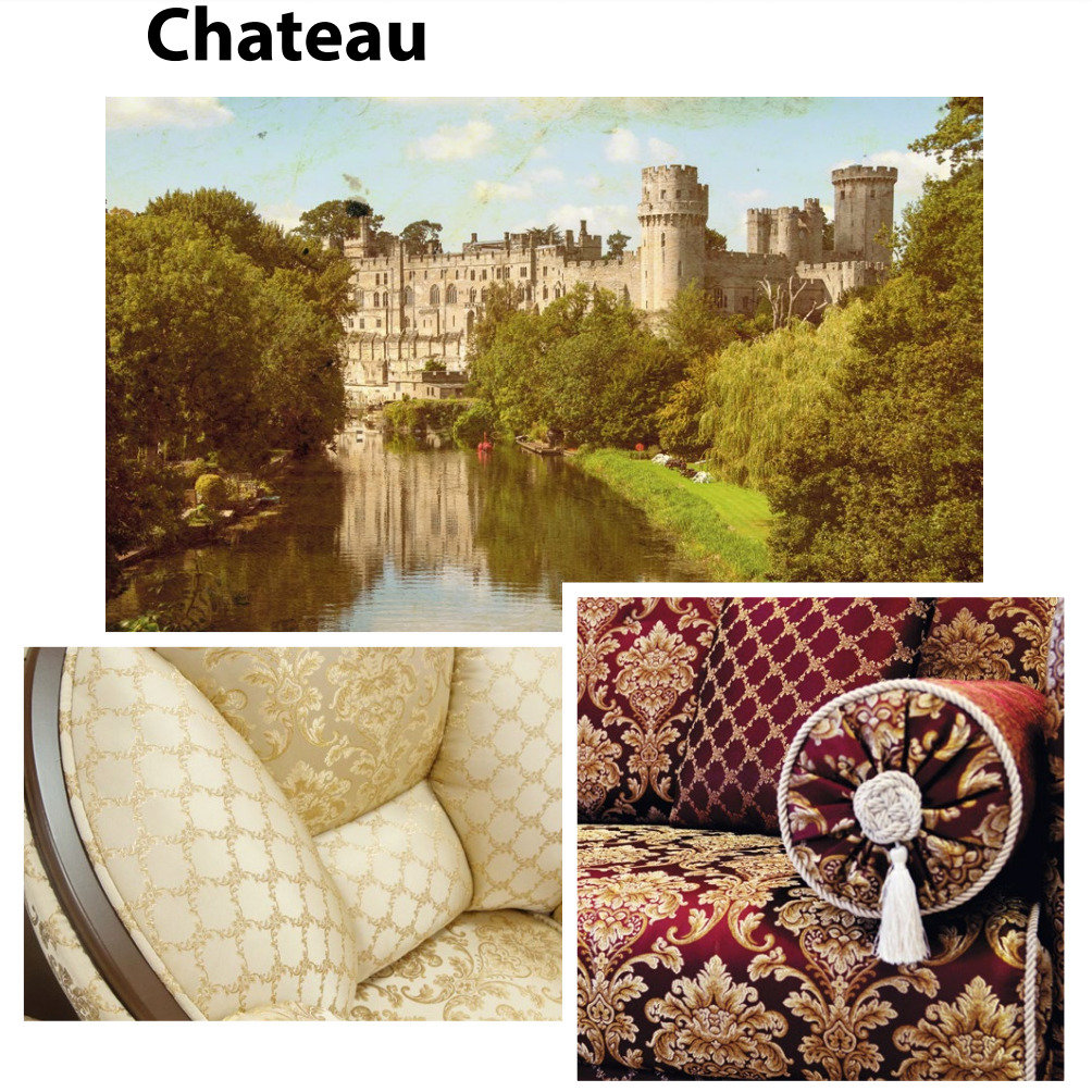 Фотография Ткань CHATEAU MONOGRAMME rose N от магазина Delicatex