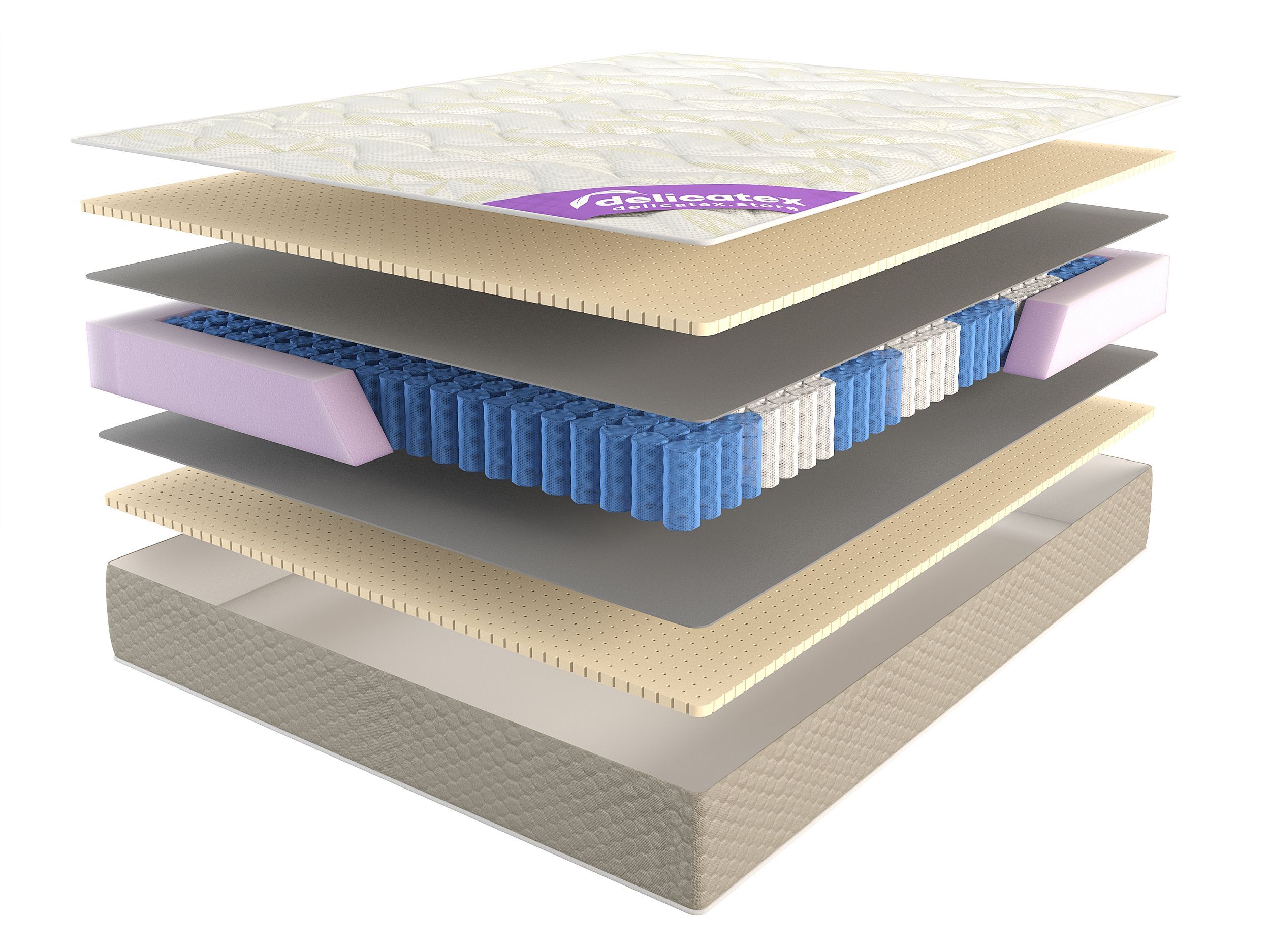 Фотография Анатомический матрас мягкий пружинный с латексом 120x200x20 Innova Touch multi от магазина Delicatex