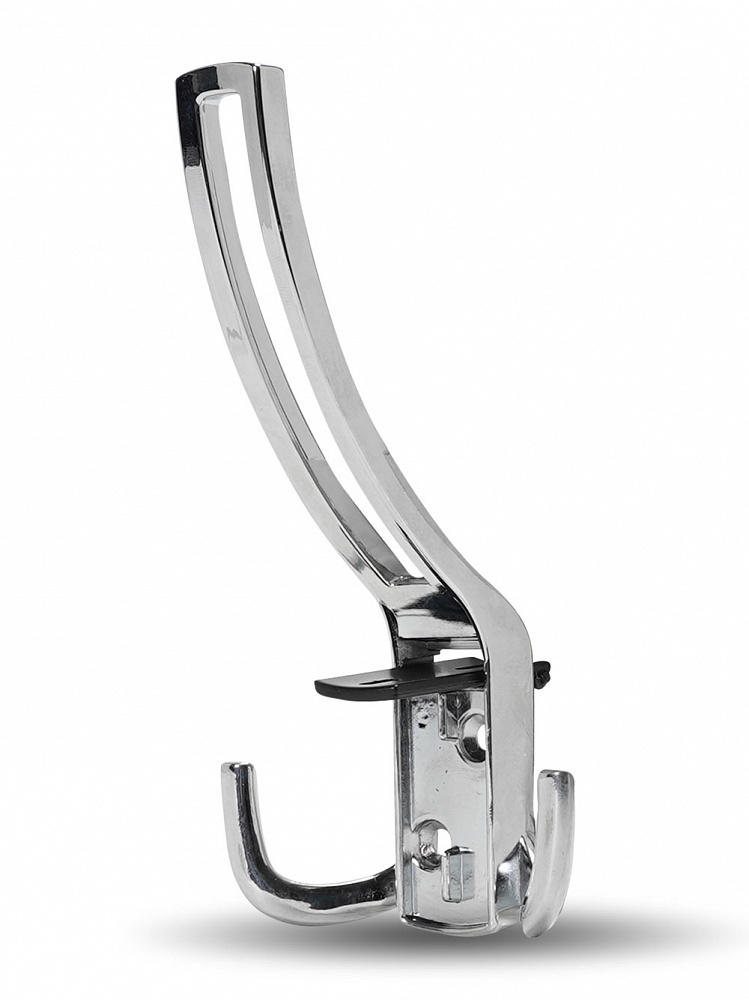 Фотография Крючок мебельный 397 трехрожковый замак хром черный от магазина Delicatex