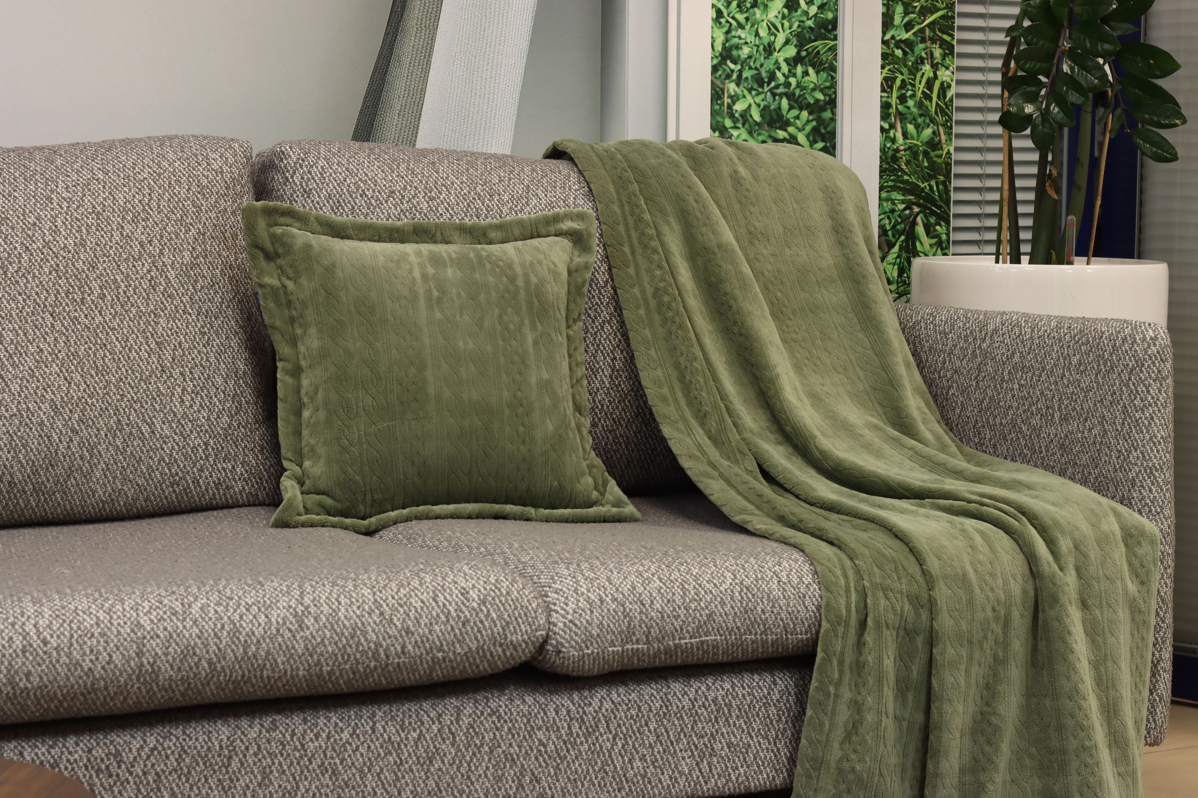 Фотография Верона - плед 160х210 olive от магазина Delicatex