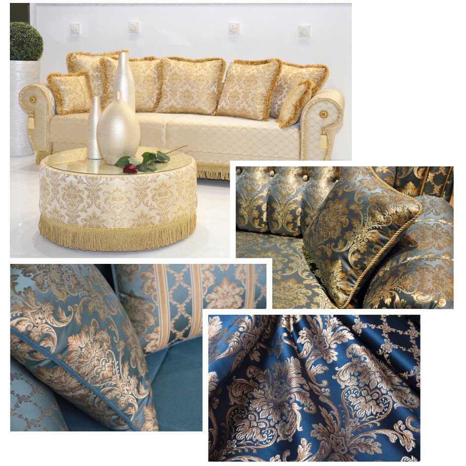 Фотография Ткань CHATEAU MONOGRAMME rose N от магазина Delicatex