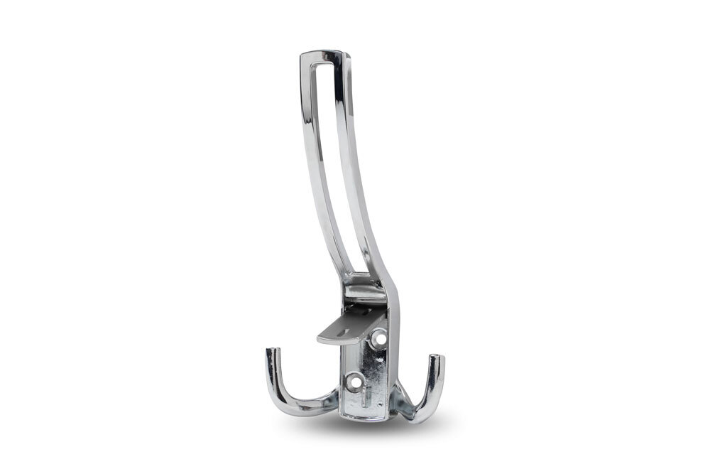 Фотография Крючок мебельный 397 трехрожковый замак хром браш.никель от магазина Delicatex